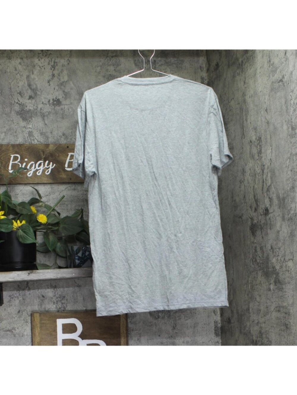NWT Galaxy By Harvic Mens Slim Fitting Short Sleeve Henley Slub Tee Gray XL - Picture 3 of 7